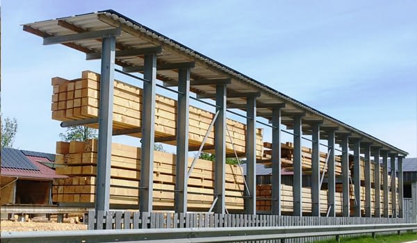 cantilever racks with a roof bruckamp gmbh